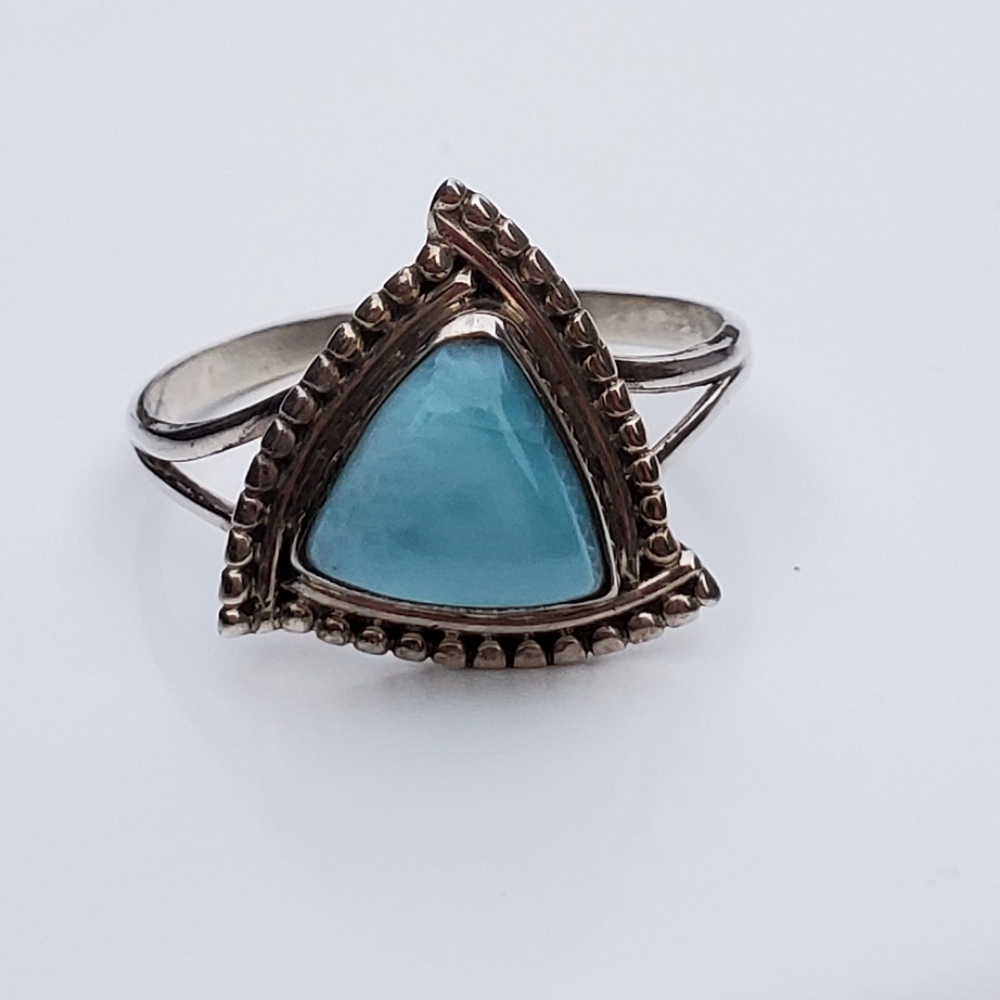 Artisan crafted Larimar  Ring